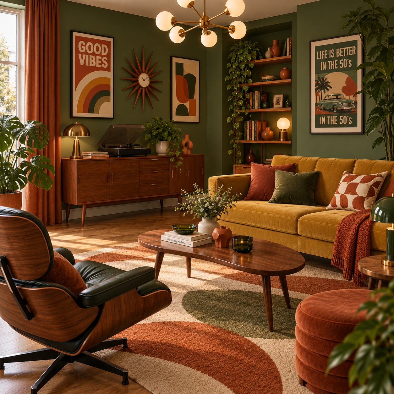 Salon rétro années 50