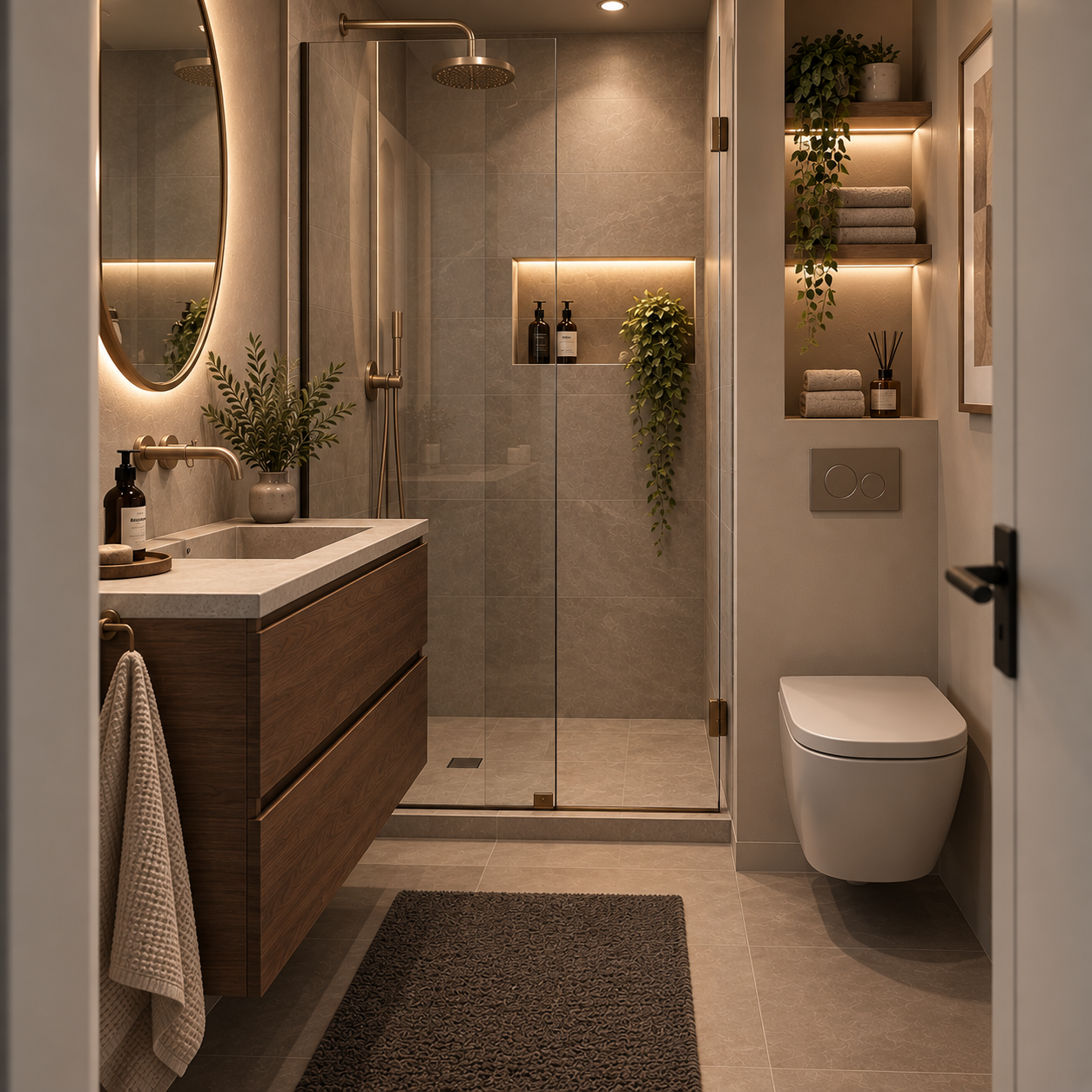 Chambre Japandi en bois clair