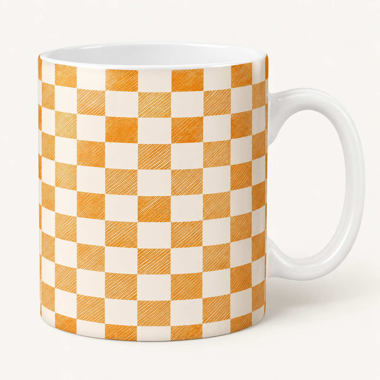 Tasse à café à carreaux